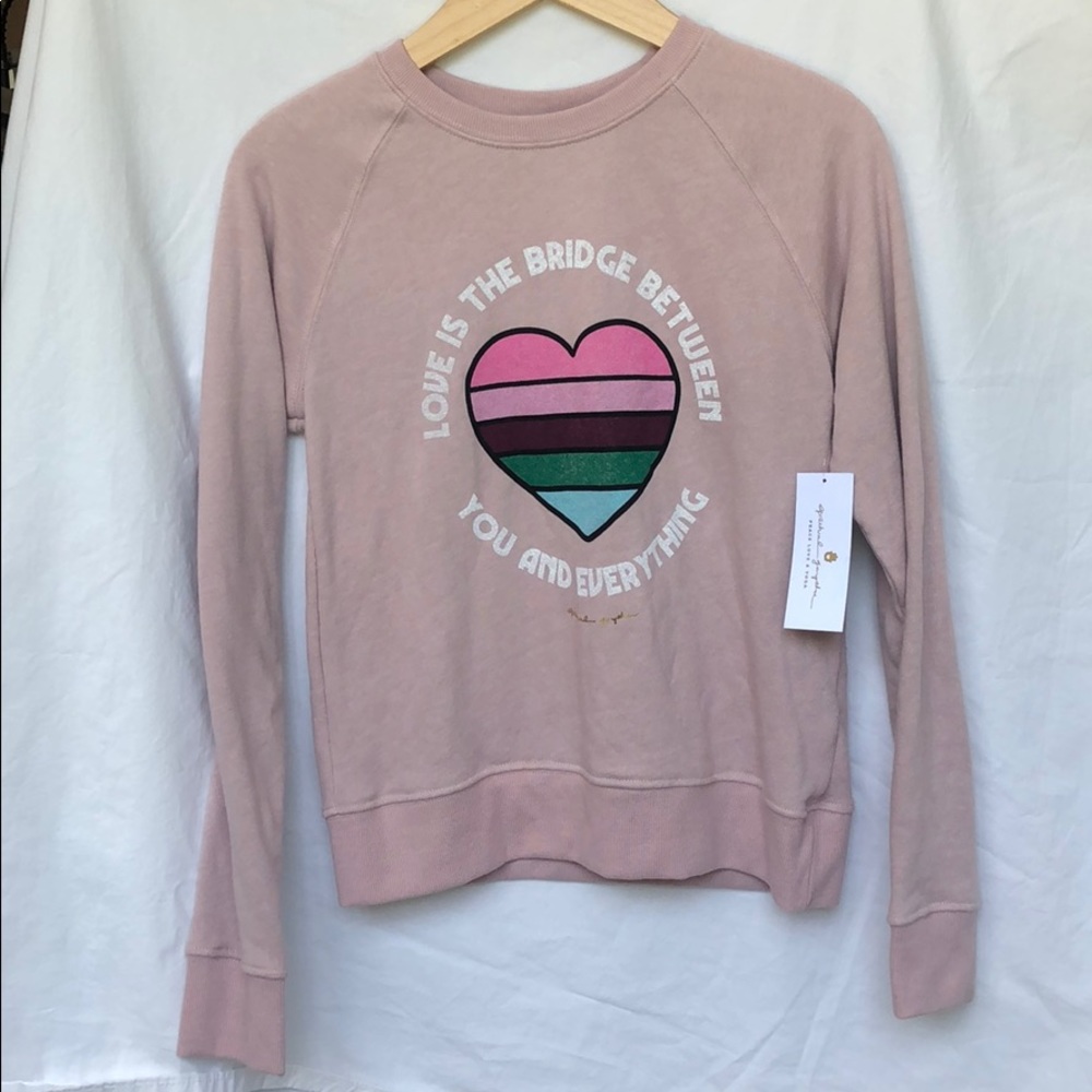 Spiritual Gangster "Love Is The Bridge" Pullover Sweatshirt – Girls L (14) NWT